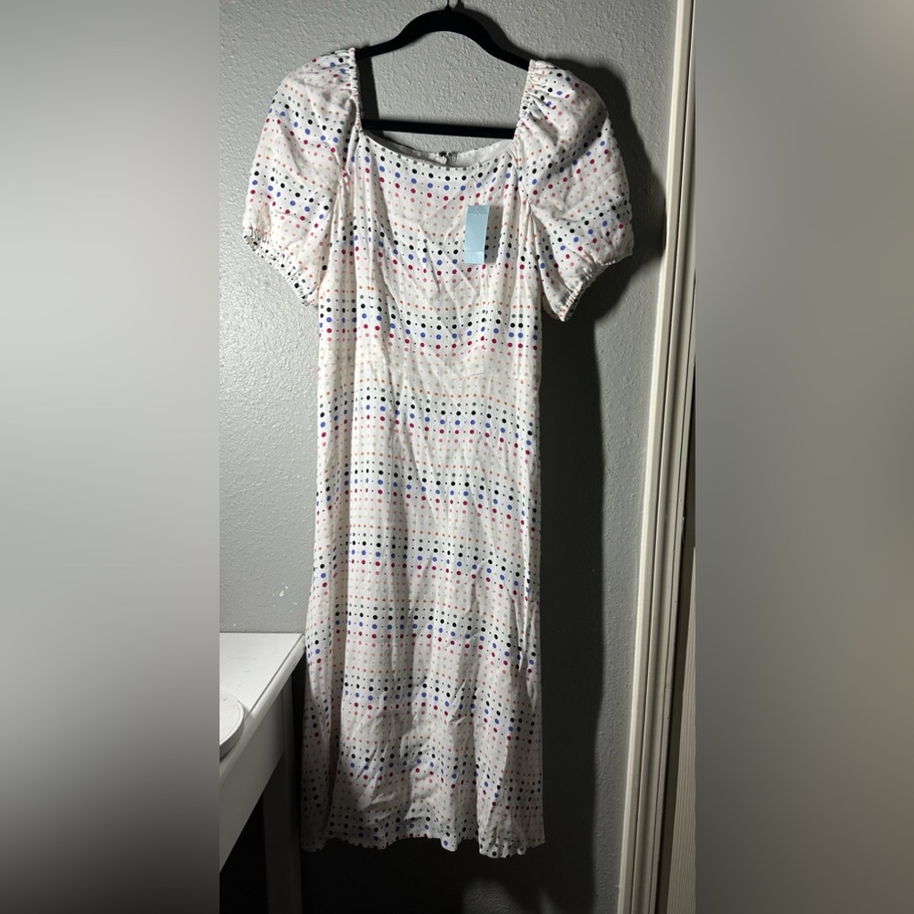 Loft polka dots dress, new with tag size 6 petite women’s dress